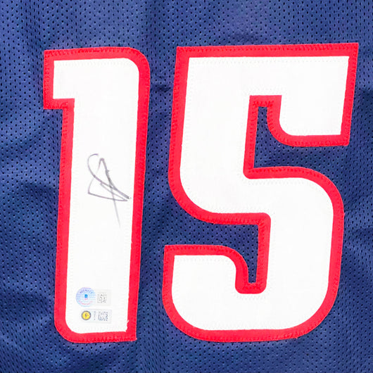Nikola Jokic Signed Denver Navy Basketball Jersey (JSA)