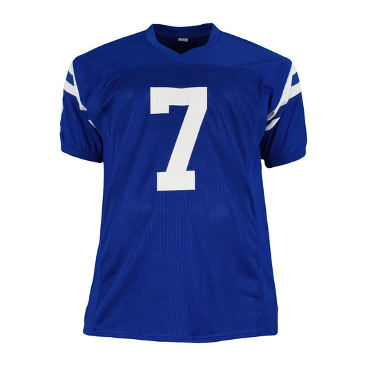 Bert Jones Signed Pro-Edition Blue Football Jersey (JSA) '76 MVP Inscription
