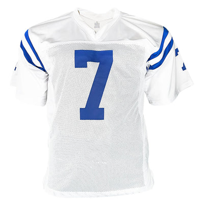 Bert Jones Signed Indianapolis White Football Jersey (Beckett)
