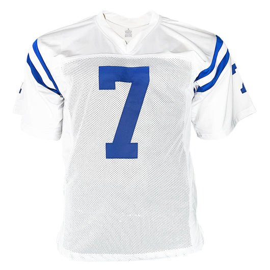 Bert Jones Signed Indianapolis White Football Jersey (Beckett)
