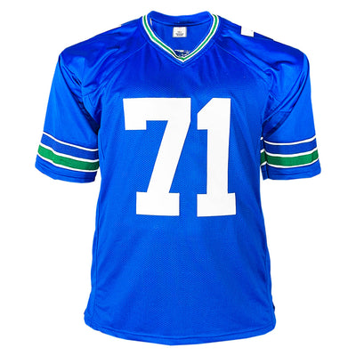 Walter Jones Signed Seattle Royal Blue Football Jersey (Beckett)