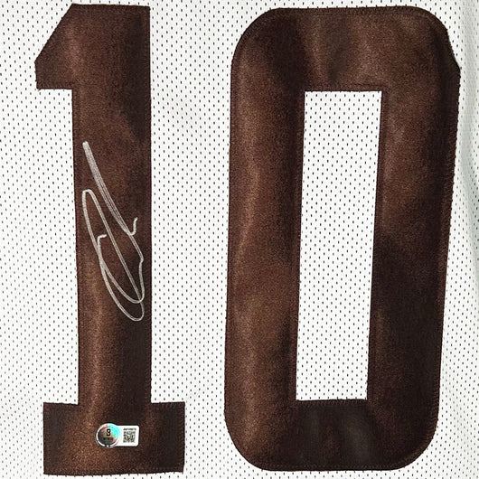 Quinshon Judkins Signed Cleveland White Football Jersey (Beckett)
