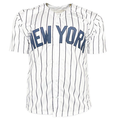 David Justice Signed New York Pinstripe Baseball Jersey (Beckett)