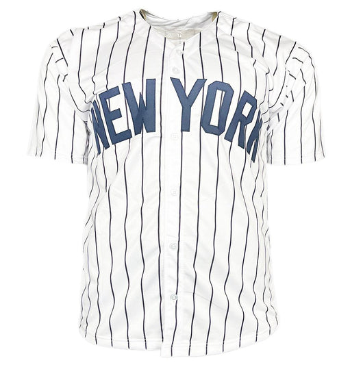 David Justice Signed New York Pinstripe Baseball Jersey (Beckett)