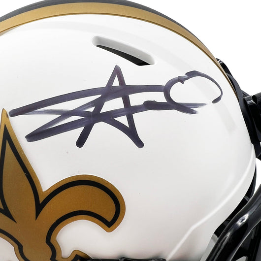 Alvin Kamara Signed New Orleans Saints Lunar Mini Football Helmet (JSA)