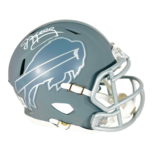 Jim Kelly Signed Buffalo Bills Slate Alternate Speed Mini Football Helmet (JSA)