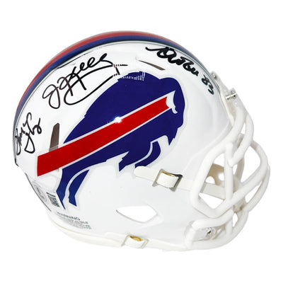 Bills Triplets Signed Buffalo Bills Speed Mini Football Helmet (Beckett)