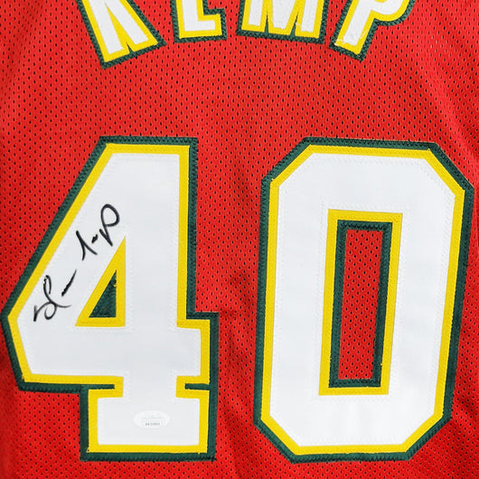 Shawn Kemp Signed Seattle Alternate Red Basketball Jersey (JSA)