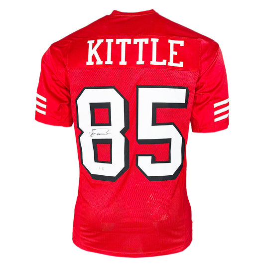 George Kittle Signed San Francisco Red Shadow Number Football Jersey (Beckett)