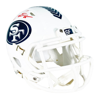George Kittle Signed San Francisco 49ers Salute to Service 2024 Mini Football Helmet (Beckett)