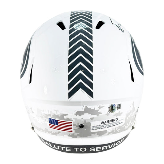 George Kittle Signed San Francisco 49ers Salute to Service 2024 Full-Size Replica Football Helmet (Beckett)