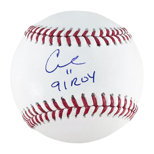 Chuck Knoblauch Signed 91 ROY Inscription Rawlings Official Major League Baseball (JSA)