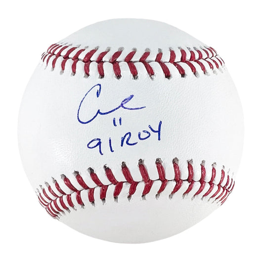 Chuck Knoblauch Signed 91 ROY Inscription Rawlings Official Major League Baseball (JSA)