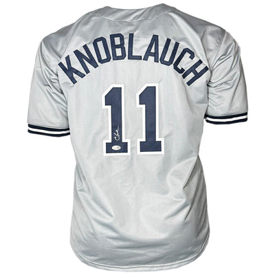 Chuck Knoblauch Signed New York Grey Baseball Jersey (JSA)