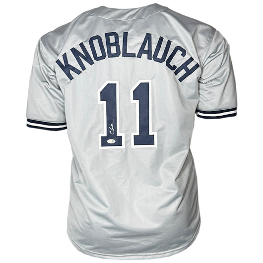 Chuck Knoblauch Signed New York Grey Baseball Jersey (JSA)