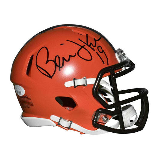 Bernie Kosar Signed Cleveland Browns Speed Mini Replica Orange Football Helmet (JSA)