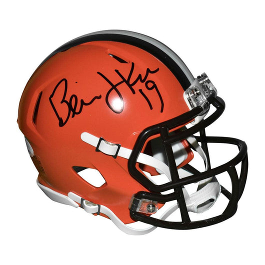Bernie Kosar Signed Cleveland Browns Speed Mini Replica Orange Football Helmet (JSA)