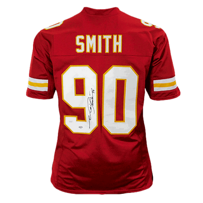 Neil Smith Signed Kansas City Pro Edition Red Football Jersey (JSA)