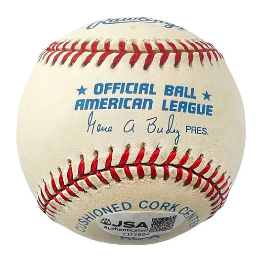 Don Larsen Signed 288 Wins Inscription Rawlings Official Major League Baseball (JSA)