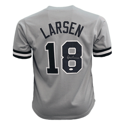 Don Larsen Autographed New York Baseball Jersey Grey (JSA)