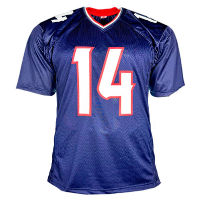 Kamari Lassiter Signed Houston Blue Rookie number Football Jersey (Beckett)