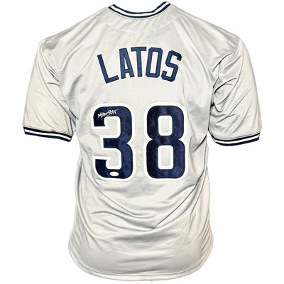 Mat Latos Signed San Diego Grey Baseball Jersey (JSA)