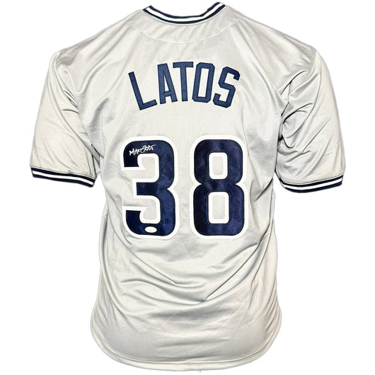 Mat Latos Signed San Diego Grey Baseball Jersey (JSA)