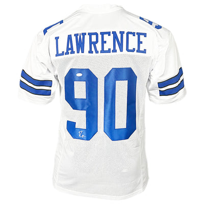 Demarcus Lawrence Signed Dallas White Football Jersey (JSA)