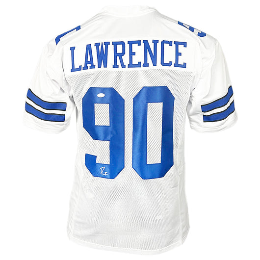 Demarcus Lawrence Signed Dallas White Football Jersey (JSA)