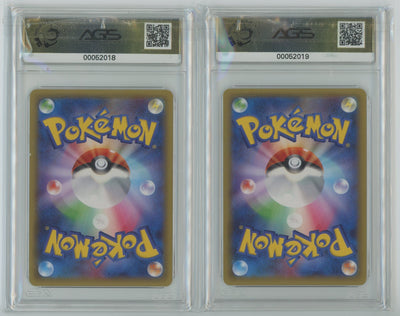 AGS (MINT+ 9.5) Latios #019 & AGS (MINT+ 9.5) Palkia #005 (Japanese) - Legendary Shine Collection (# 00052018 & #00052019)