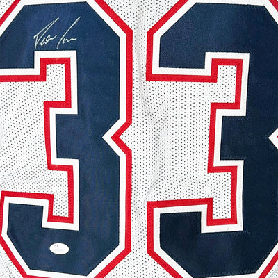 Dion Lewis Signed New England White Football Jersey (JSA)