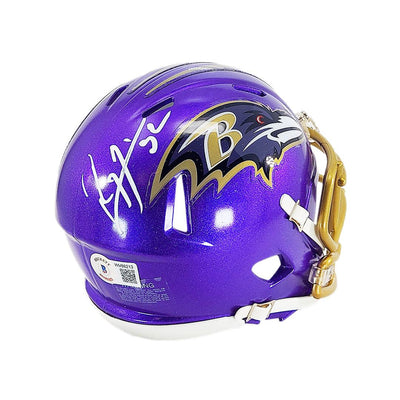 Ray Lewis Signed Baltimore Ravens Flash Speed Mini Football Helmet (Beckett)