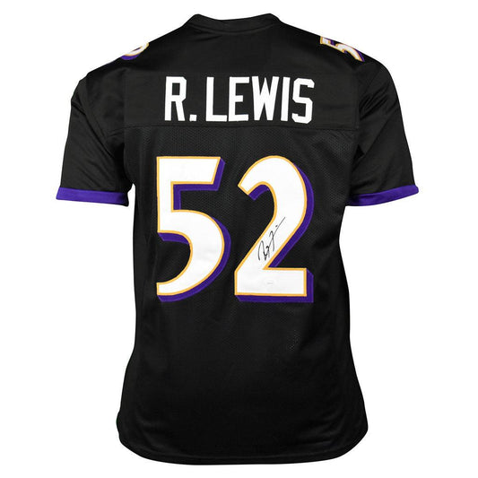 Ray Lewis Signed Baltimore Pro Black Football Jersey (Beckett)