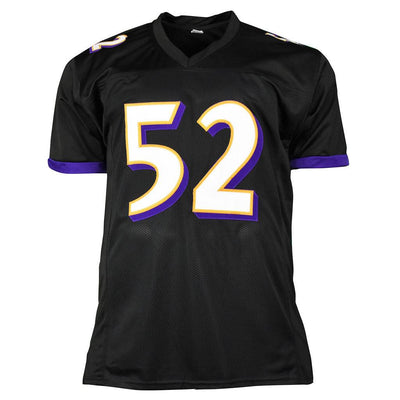 Ray Lewis Signed Baltimore Pro Black Football Jersey (Beckett)