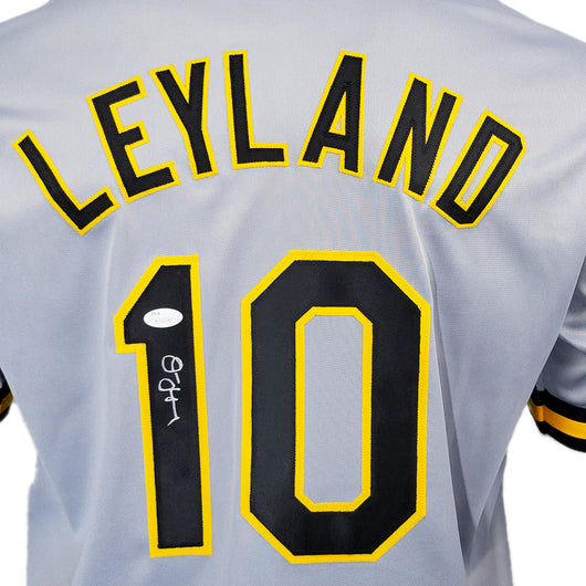 Jim Leyland Signed Pittsburgh Grey Baseball Jersey (JSA)