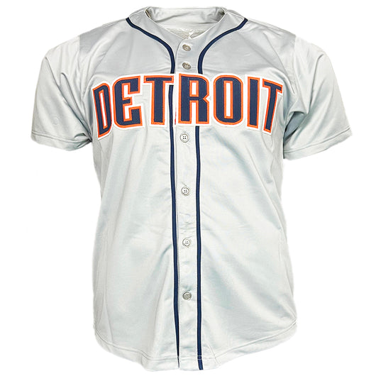 Jim Leyland Signed Detroit Grey Button Up Baseball Jersey (JSA)