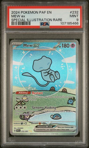 [PSA 9 - MINT] MEW ex #232 - Special Illustration Rare - Paldean Fates (2024)