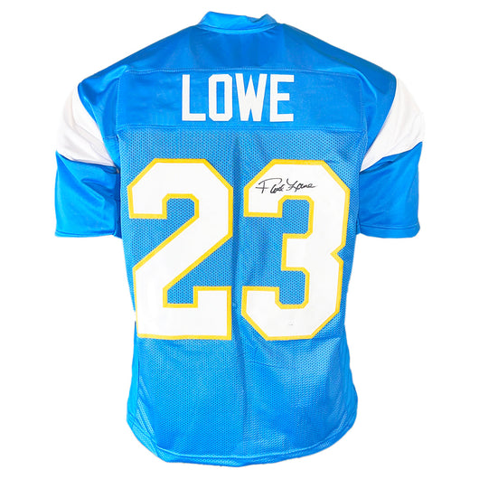 Paul Lowe Signed San Diego Light Blue Football Jersey (JSA)