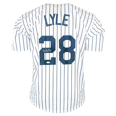 Sparky Lyle Signed New York Pinstripe Baseball Jersey (JSA)