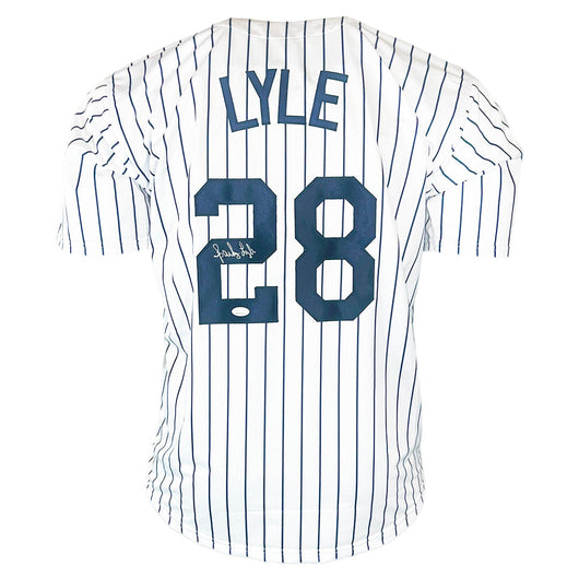 Sparky Lyle Signed New York Pinstripe Baseball Jersey (JSA)