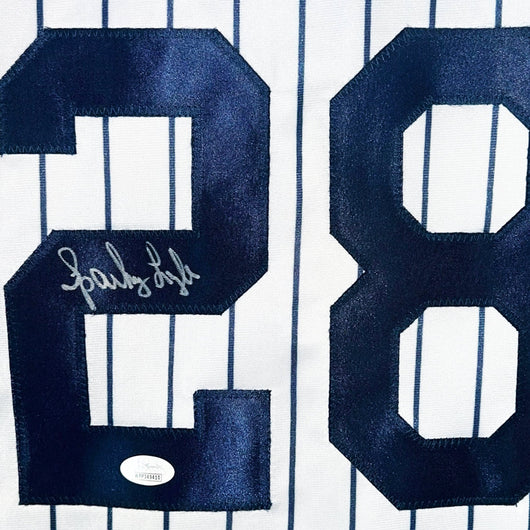 Sparky Lyle Signed New York Pinstripe Baseball Jersey (JSA)