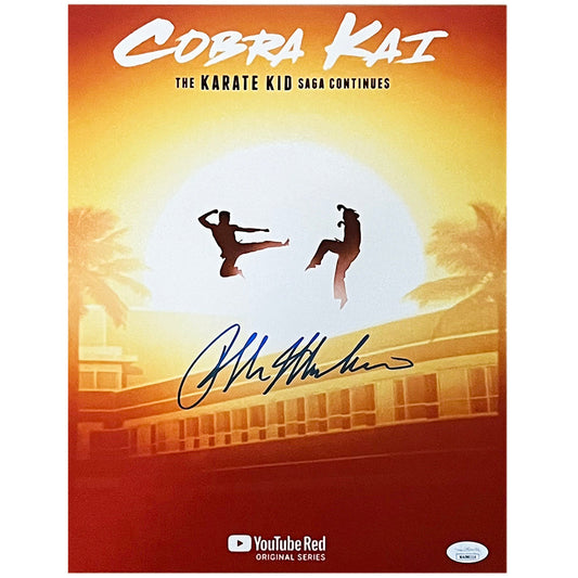 Ralph Macchio Signed Cobra Kai Karate Kid Pose 3 8x10 Photo (JSA)