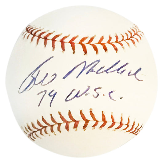 Bill Madlock Signed 79 WSC Inscription Rawlings Official Major League Baseball (JSA)