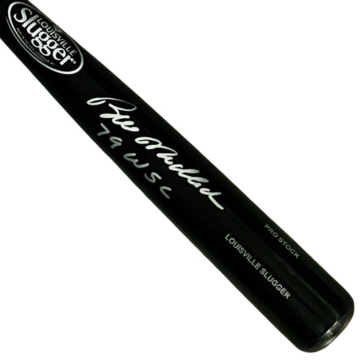 Bill Madlock Signed 79 WSC Inscription Louisville Slugger Official MLB Black Baseball Bat (JSA)