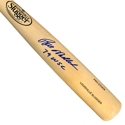 Bill Madlock Signed 79 WSC Inscription Louisville Slugger Official MLB Blonde Baseball Bat (JSA)