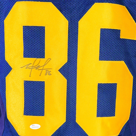 Mario Manningham Signed Michigan Navy College Football Jersey (JSA)