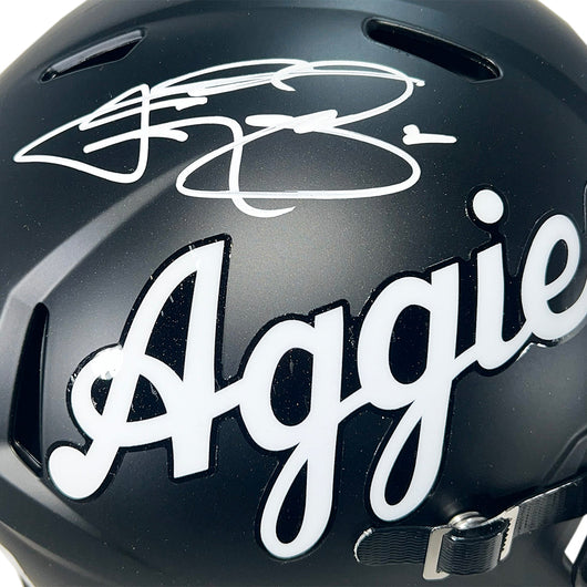 Johnny Manziel Signed Texas A&M Aggies Speed Full-Size Replica Football Helmet (Beckett)