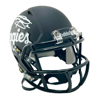 Johnny Manziel Signed Texas A&M Aggies Script Speed Mini Football Helmet (Beckett)