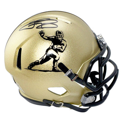 Johnny Manziel Signed Heisman Logo Speed Mini Football Helmet (Beckett)