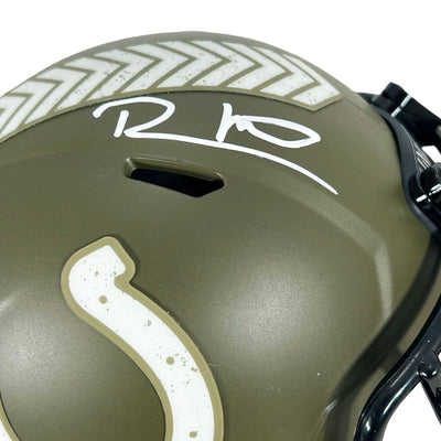 Robert Mathis Signed Indianapolis Colts Salute to Service Mini Football Helmet (JSA)